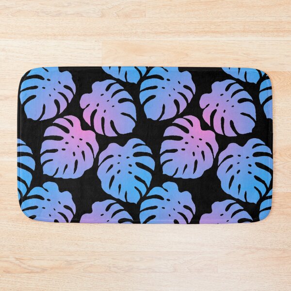 Item preview, Monstera Deliciosa Pink and Blue Gradient Pattern designed and sold by Ivy Lily Art.
