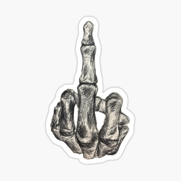 Item preview, Skeleton Middle finger designed and sold by avabaca.