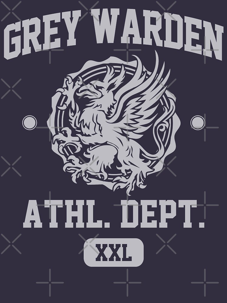 Grey Warden Athletic Department | Dragon Age Gym Shirt Style | Silver Print by surik-