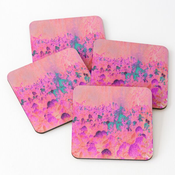 Item preview, Abstract Coral Garden Landscape Purple Hydrangeas designed and sold by myrubiogarden.