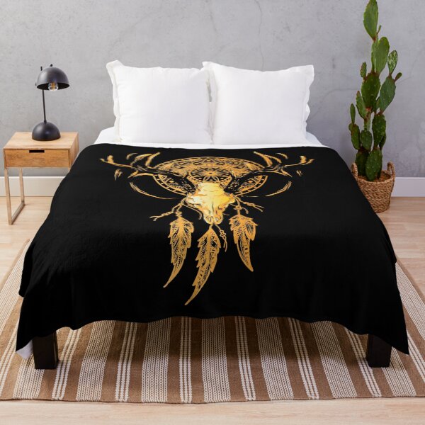Item preview, Wild deer mandala with feathers. designed and sold by emphatic.