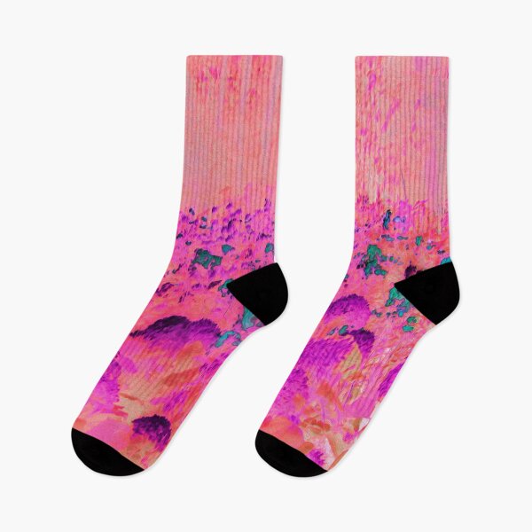 Item preview, Abstract Coral Garden Landscape Purple Hydrangeas designed and sold by myrubiogarden.