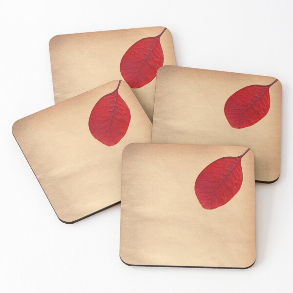 Item preview, Autumn blank paper page with red leaf designed and sold by Claraveritas.