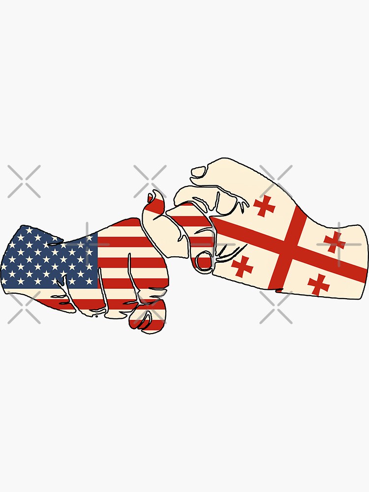 "USA and Sign Language Gift Shows Friendship" Sticker by
