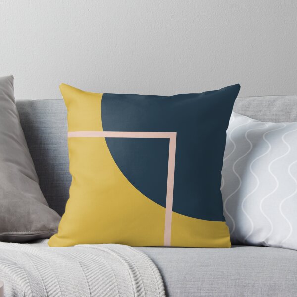 Item preview, Abstract Geometric Minimalist Navy Blue, Mustard Yellow, and Blush Pink designed and sold by kierkegaard.