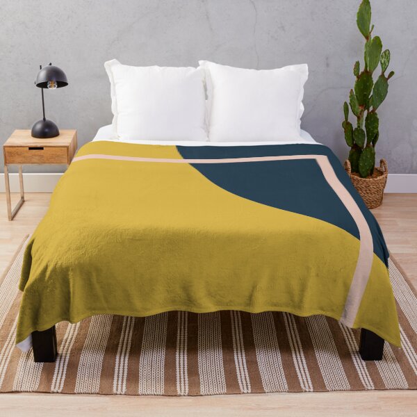 Item preview, Abstract Geometric Minimalist Navy Blue, Mustard Yellow, and Blush Pink designed and sold by kierkegaard.