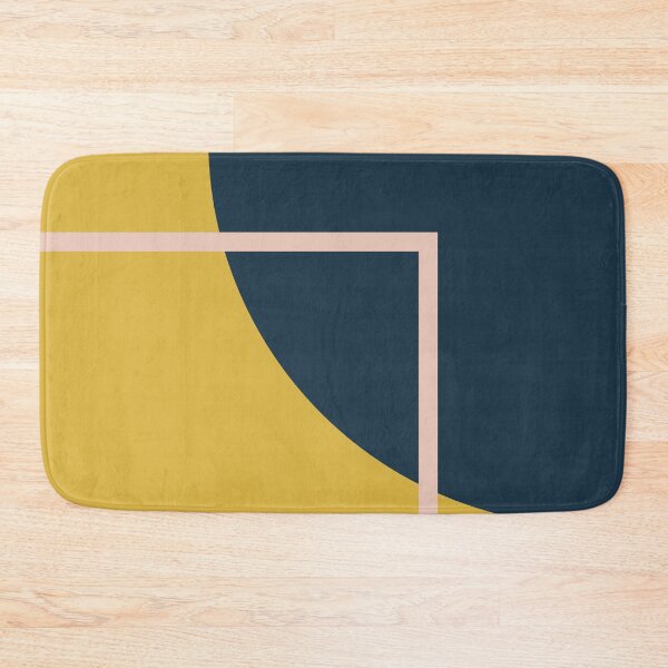 Item preview, Abstract Geometric Minimalist Navy Blue, Mustard Yellow, and Blush Pink designed and sold by kierkegaard.
