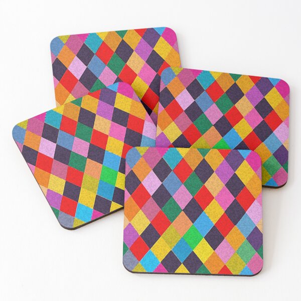 Item preview, MARDI GRAS HARLEQUIN PATTERN Colorful Rhombi by Bulgan Lumini designed and sold by BulganLumini.