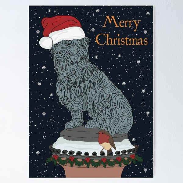 Item preview, Edinburgh themed Christmas card greyfriars bobby designed and sold by artbymikeewing.