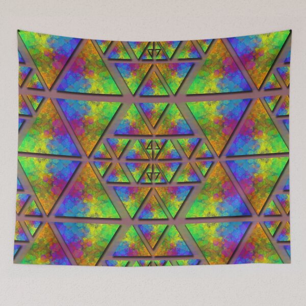 Item preview, Colorful Trippy Tapestry designed and sold by mbarimo7.
