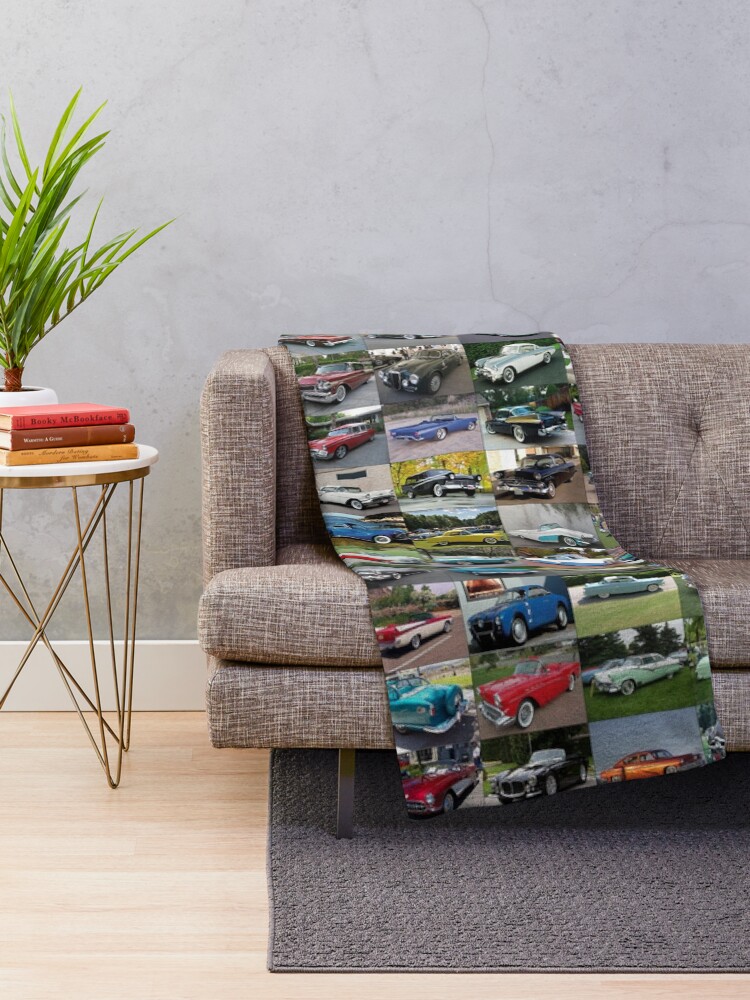 "1950's Cars" Throw Blanket for Sale by MontageMadness Redbubble