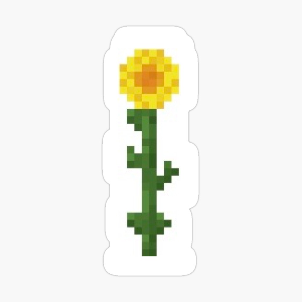 Minecraft Yellow Flower Photographic Print By Peacheul Redbubble