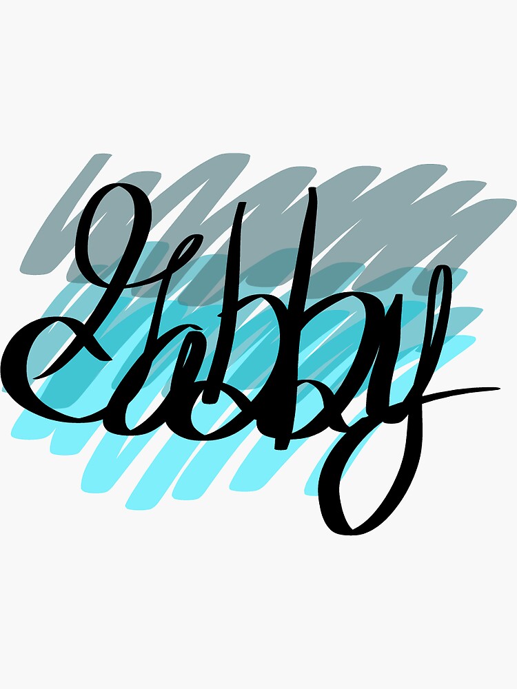 gabby-hand-drawn-name-image-sticker-for-sale-by-gracececilia