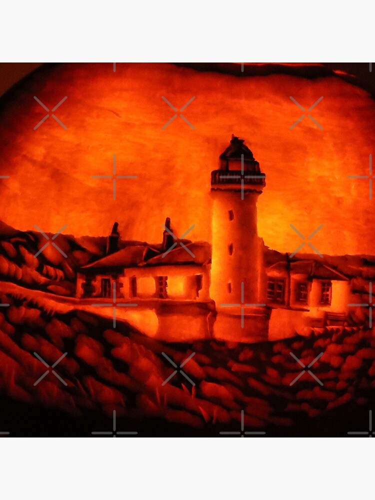 Low Light, Isle of May, Carved on a Pumpkin by MotiBlack