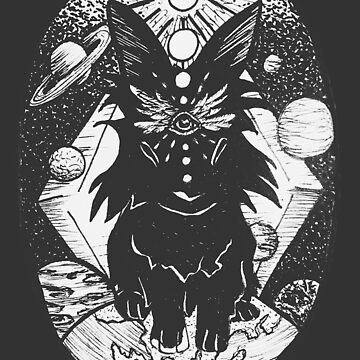 Artwork thumbnail, Third Eye Universe Spiritual Crystal Bunny by tinaschofield