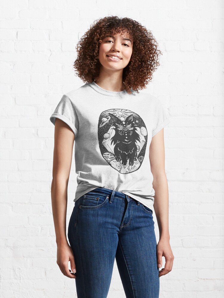 Alternate view of Third Eye Universe Spiritual Crystal Bunny Classic T-Shirt