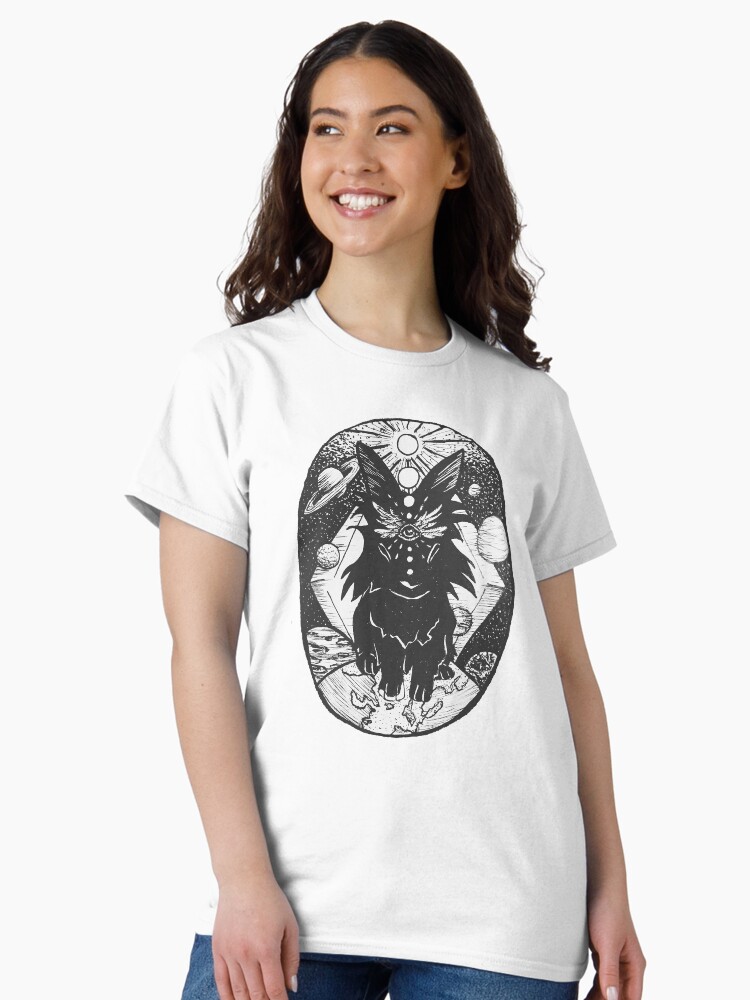 Thumbnail 2 of 7, Classic T-Shirt, Third Eye Universe Spiritual Crystal Bunny designed and sold by tinaschofield.