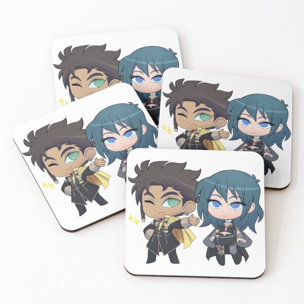 Item preview, Byleth (F!Byleth) and Claude - Fire Emblem Three Houses - Chibi Cuties designed and sold by kickgirl.