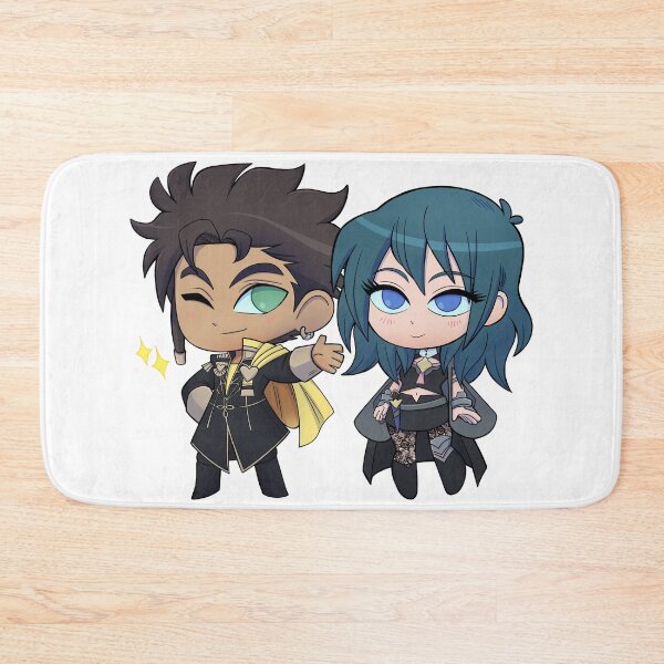 Item preview, Byleth (F!Byleth) and Claude - Fire Emblem Three Houses - Chibi Cuties designed and sold by kickgirl.