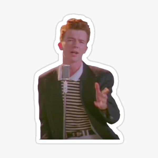 Never gonna give you up Sticker