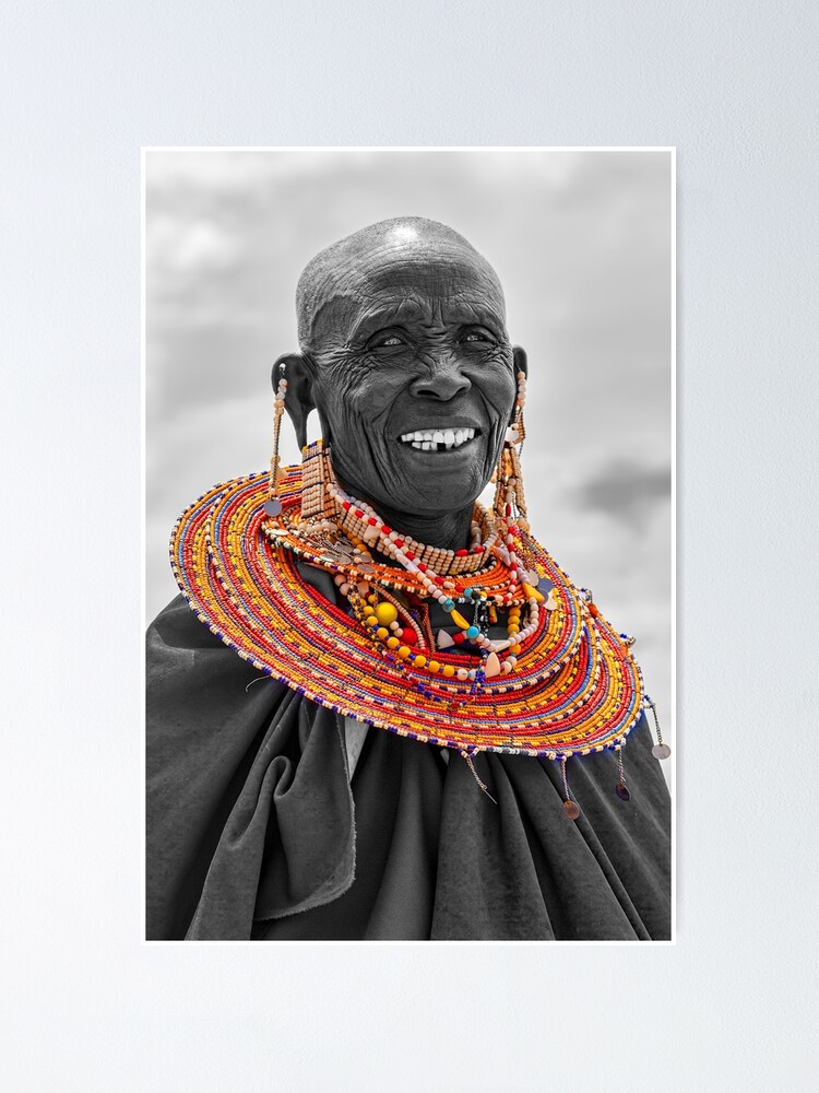 Maasai Woman in Selective Color by Kay Brewer
