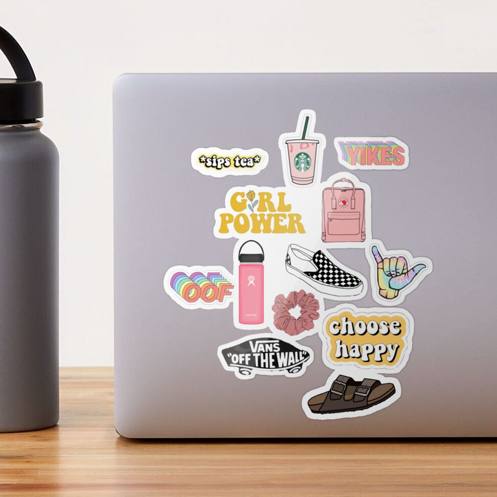 MightySkins D-VSGO6 Nature Lover Cute Stickers for Water Bottles & Laptops,  VSGO 6 Girl - Pac, 1 - Foods Co.