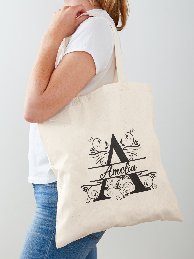 Initial Tote Bag Name Tote Bag Personalised Bag Custom Tote 