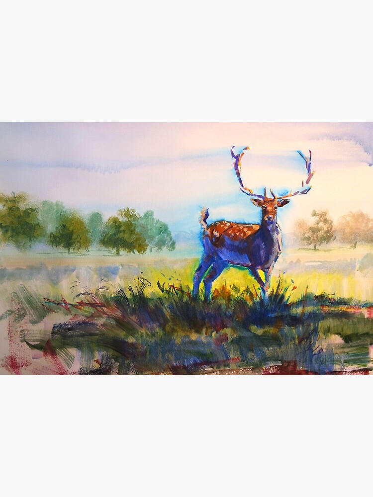 Antlers No 1 Art Print Antler Painting Antler Watercolor Painting