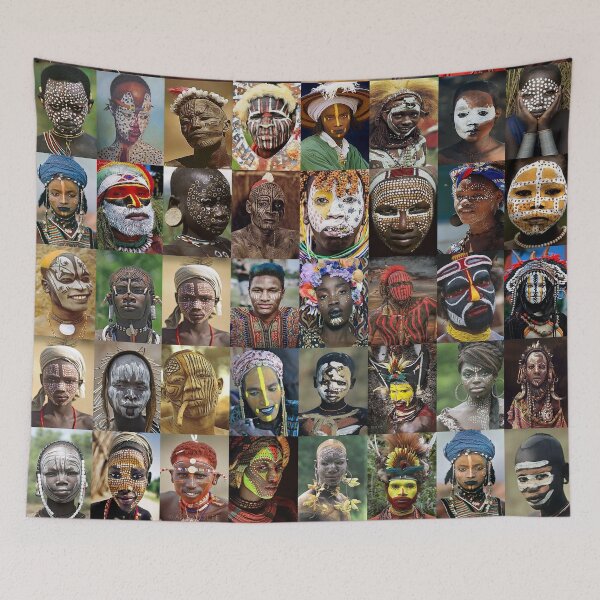 Item preview, African Painted Faces designed and sold by Montage-Madness.