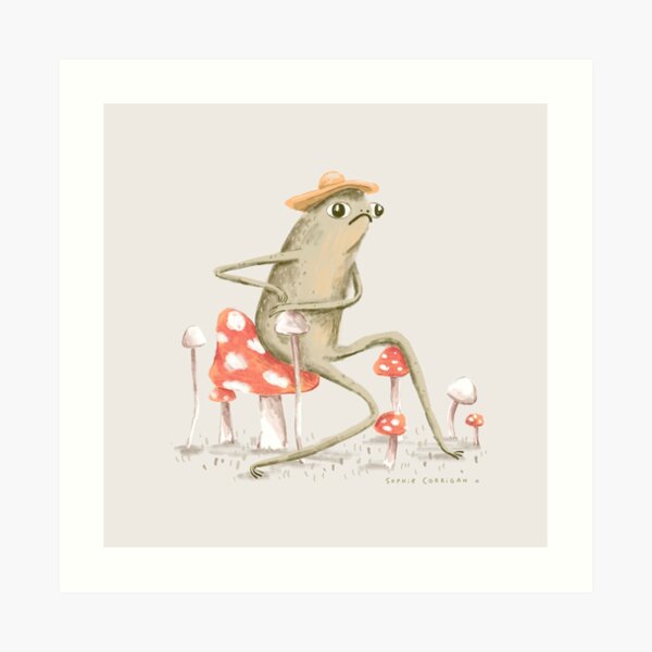 Awkward Toad Art Print