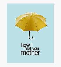 Yellow Umbrella. How I Met Your Mother. Photographic Print