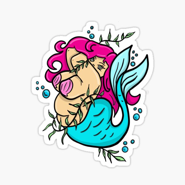 Item preview, Chubby Mermaid Pinup Sexy Body Positive Graphic  designed and sold by JessieJune.