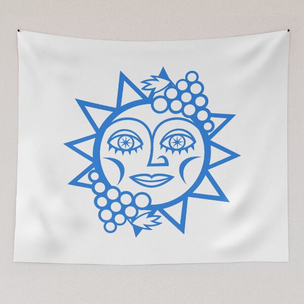 Item preview, Original Sun with Farm Harvest Vineyard Grapes Design for Wine Lovers (royal blue) designed and sold by wariana.