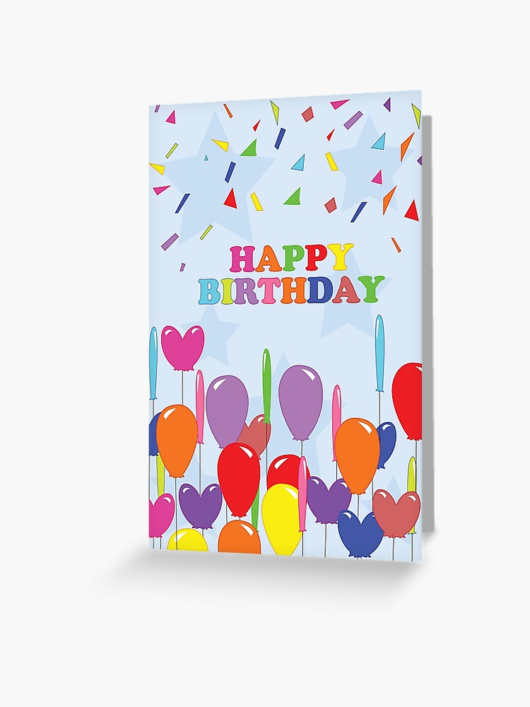 Happy Birthday Blue Balloon Stickers, Magnet