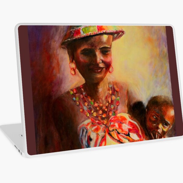 African Mother and Child Laptop Skin