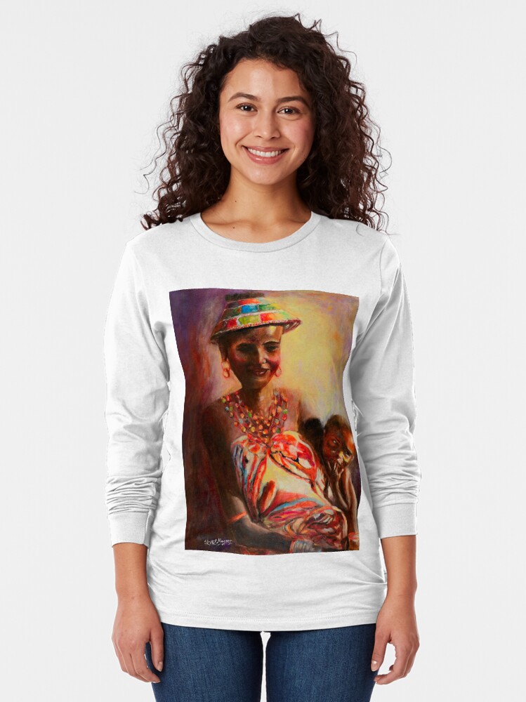 Alternate view of African Mother and Child Long Sleeve T-Shirt