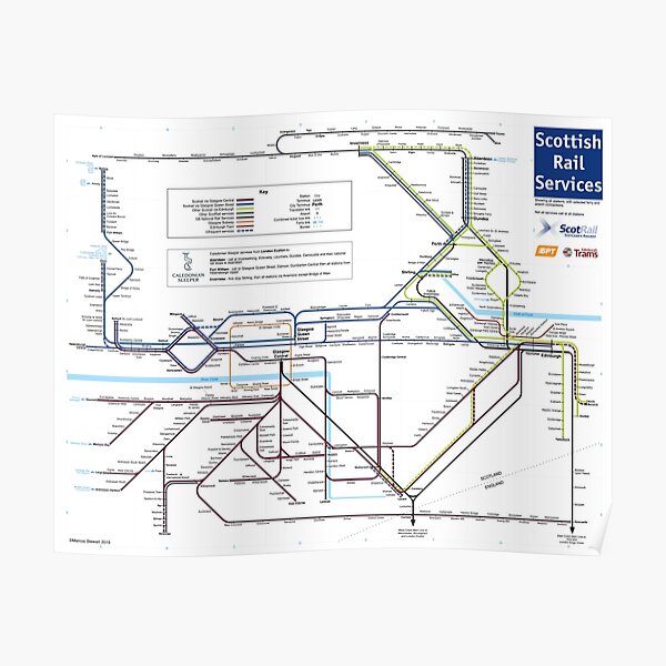 Scottish Rail Map Poster