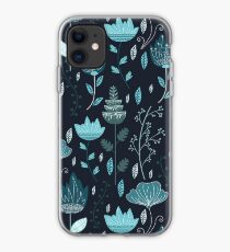 Frozen Flowers Pattern iPhone Case