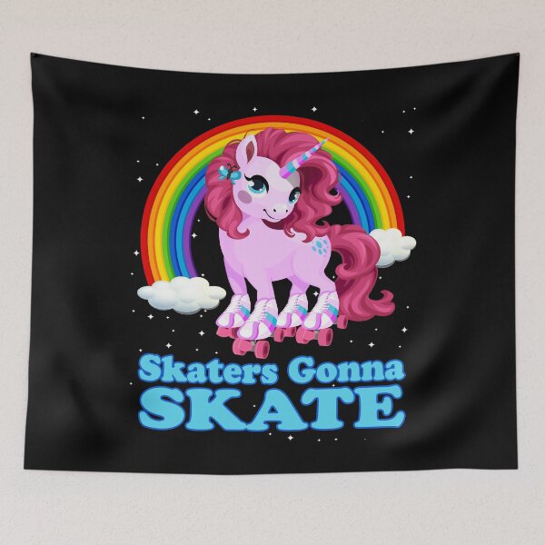 Item preview, 70s 80s Roller Girl Skaters Gonna Skate Unicorn Gift designed and sold by grendelfly73.