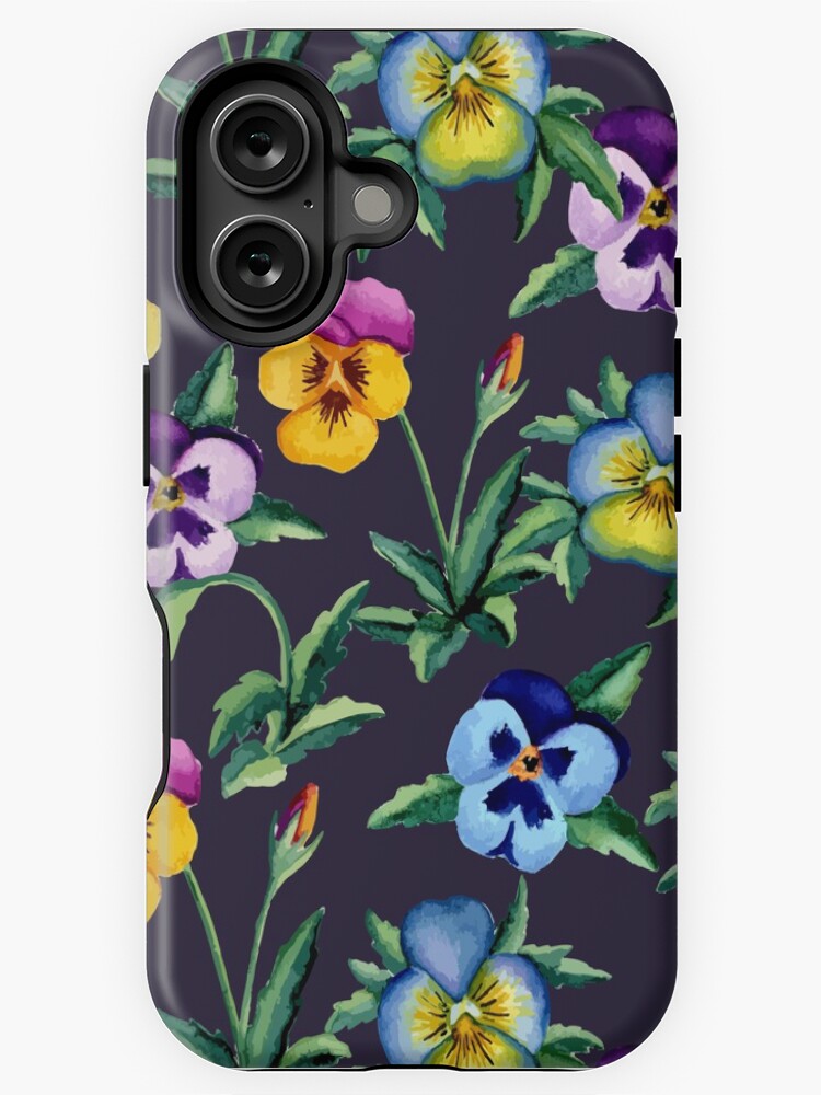 Thumbnail 1 von 4, iPhone-Hülle, Stiefmütterchen violettes Muster designt und verkauft von JuliaBadeeva.