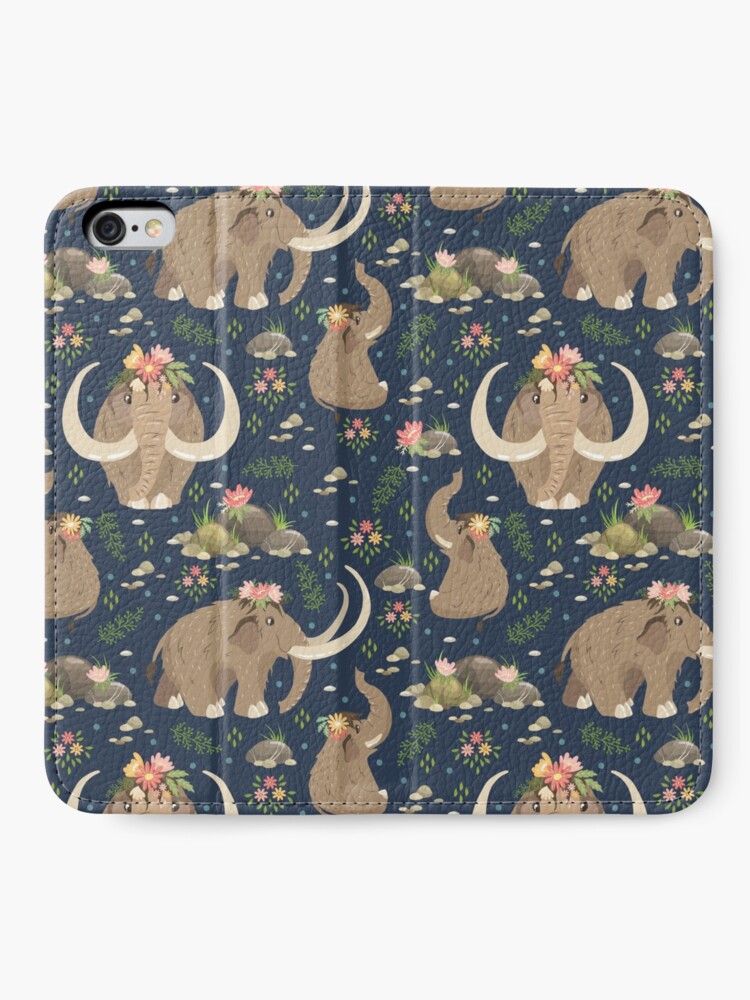 Alternate view of Cute mammoths iPhone Wallet