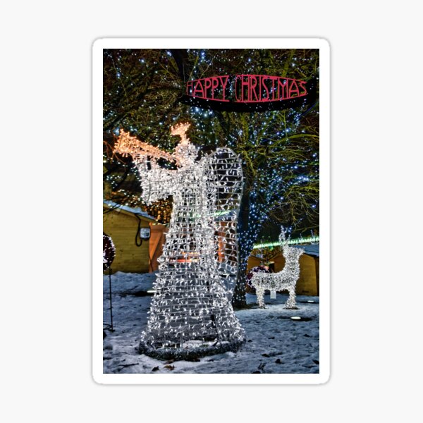 Happy Christmas Angel Sticker