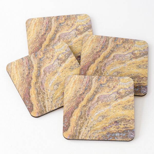 Item preview, Melting Mustard Rock // Red Accent Natural Earth Textured Unique Cool Accent Decoration designed and sold by AWYEZZA.