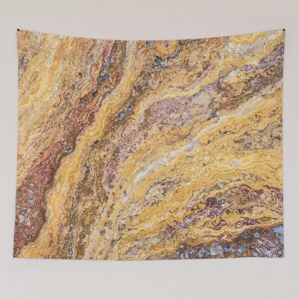 Item preview, Melting Mustard Rock // Red Accent Natural Earth Textured Unique Cool Accent Decoration designed and sold by AWYEZZA.