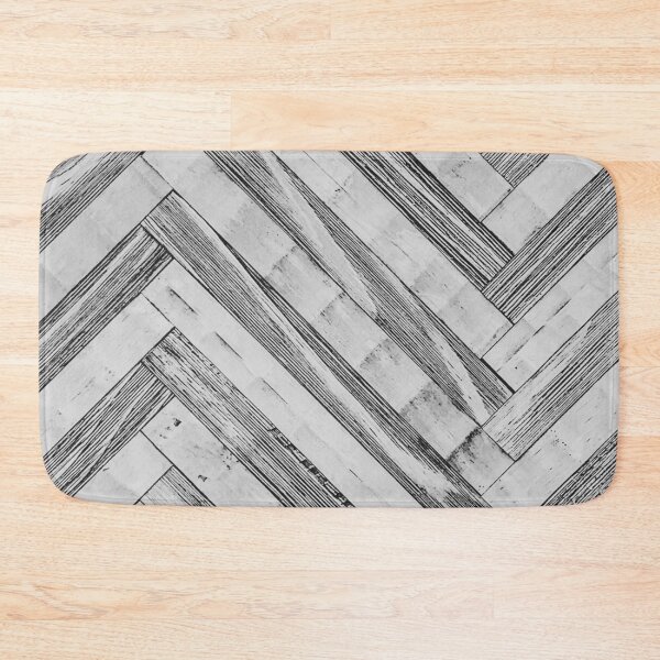 Item preview, Vintage Diagonal Design //Black and White Wood Accent Decoration Hand Scraped Design designed and sold by AWYEZZA.