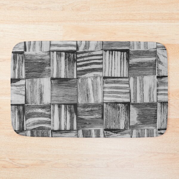 Item preview, Vintage Wood Block // Black and White Wooden Texture Wall Background Accent Decoration designed and sold by AWYEZZA.