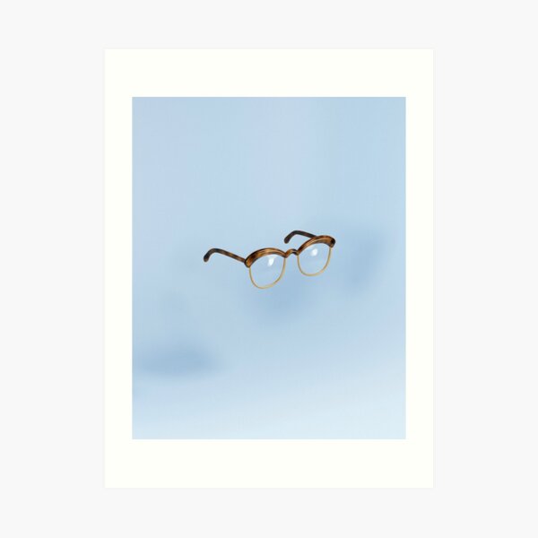 Tortoise Shell Glasses Invisible Man Art Print