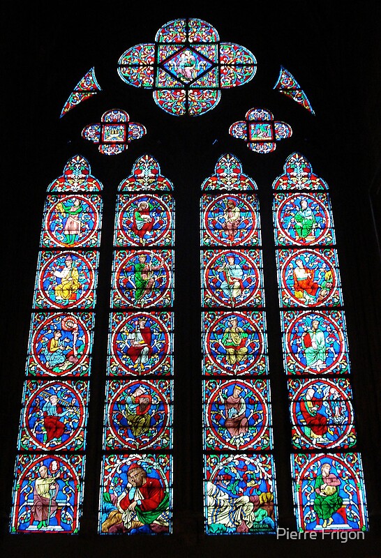 "Notre Dame De Paris Stained Glass Window" By Pierre Frigon | Redbubble