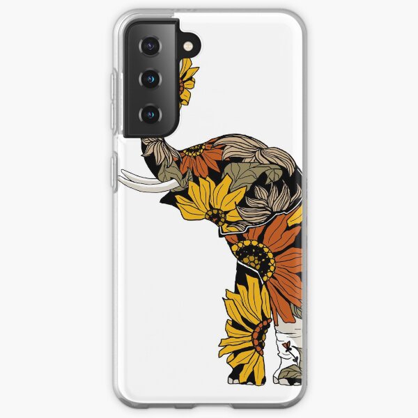 Éléphant de tournesol - couleur Coque souple Samsung Galaxy