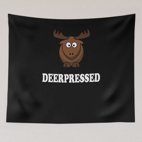 Item preview, Depressed deer pun designed and sold by zejose.